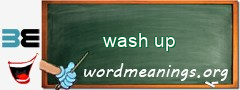 WordMeaning blackboard for wash up